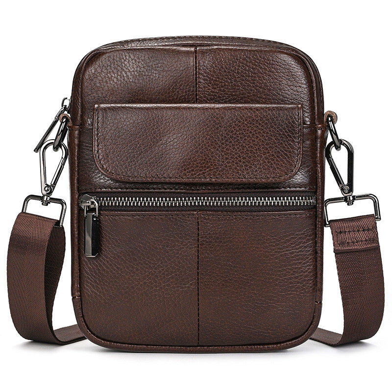 Herren Crossbody Bag aus Vollnarbenleder – Bild 4 | LuxeStyle