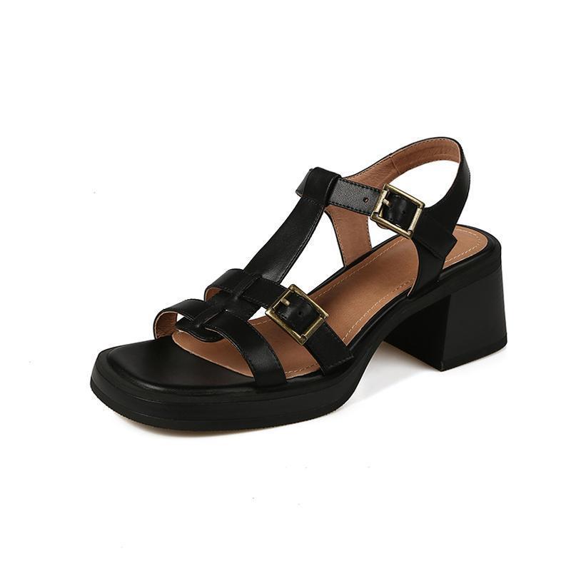 Retro-Sandalen mit T-Buckle – Bild 7 | LuxeStyle