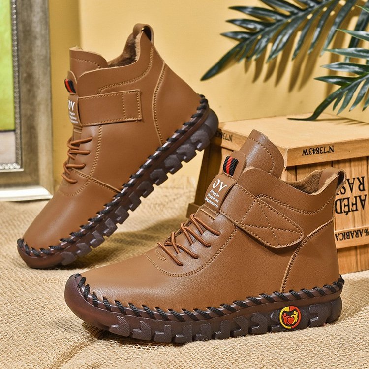 Bequeme Baumwoll-Boots mit Klettverschluss