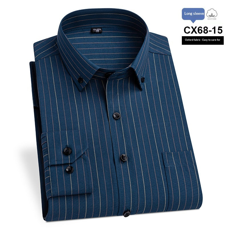 Gestreiftes Slim-fit Oxford Businesshemd für Herren – Bild 7 | LuxeStyle