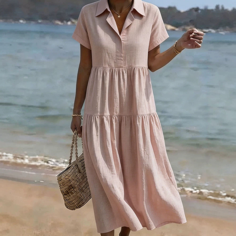 Casual Chic Plissiertes Hemdblusenkleid – Bild 8 | LuxeStyle