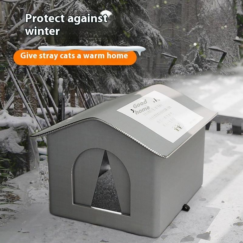 Winterwarm & wasserdichter Streunerkatzen-Platz