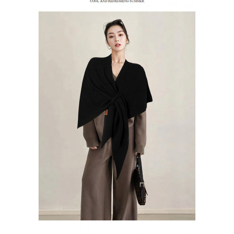 Schal aus 100 % Wolle – einfarbig – Bild 19 | LuxeStyle