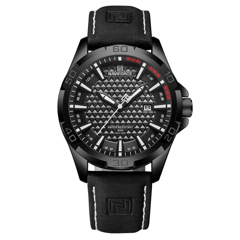 NAVIFORCE Herren Quarzuhr Lederarmband