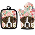 Ofenhandschuh & Topfuntersetzer-Set mit Mops-Print – Bild 1 | LuxeStyle