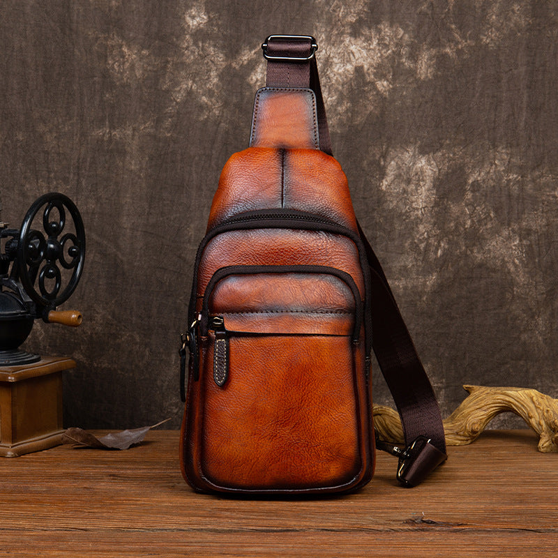 Retro Messenger Bag aus Rindsleder