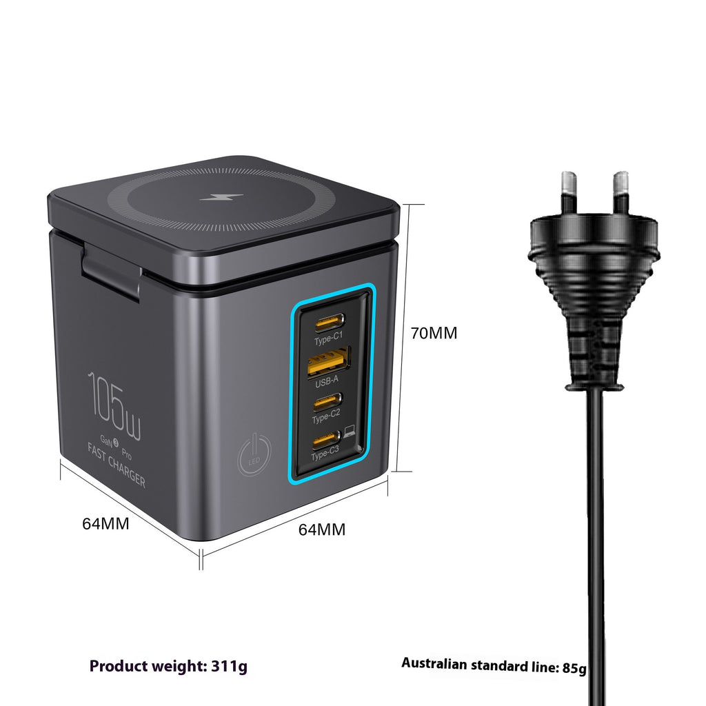 105W Multifunktionales Magnetisches GaN Wireless Ladegerät