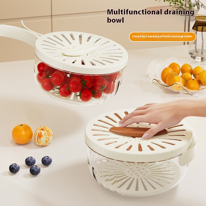 Frucht- und Gemüseabtropfkorb mit Deckel – Bild 3 | LuxeStyle