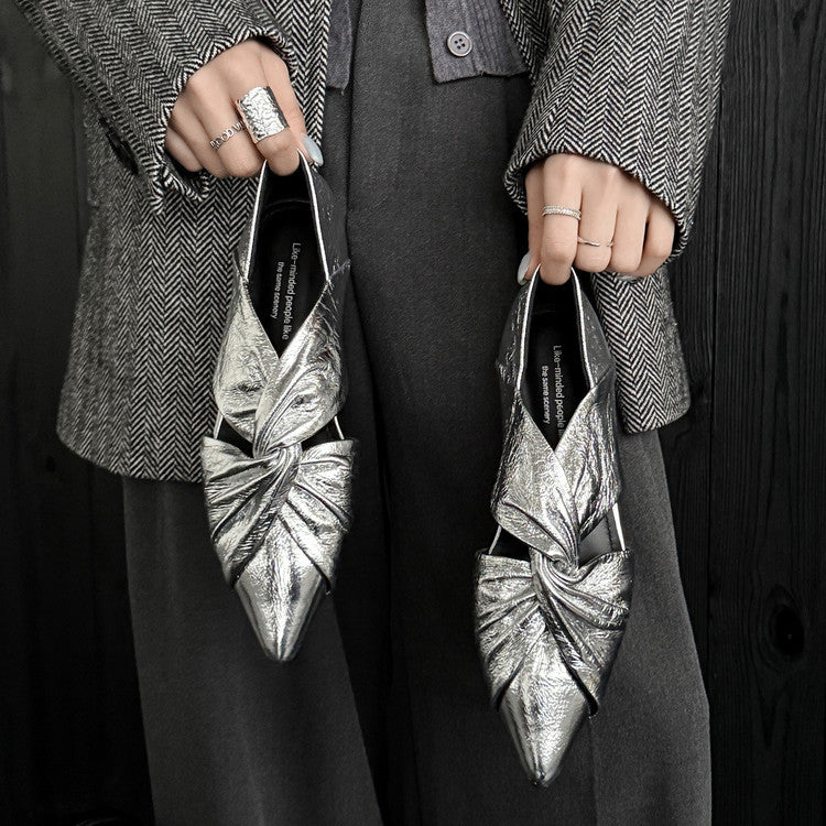 Spitze Slip-on Schuhe mit Keilabsatz – Bild 4 | LuxeStyle