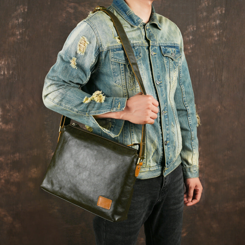 Männer Schultertasche aus Leder