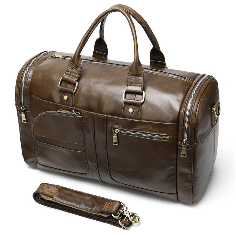 Reisebeutel aus Rindsleder 44x20x28 cm – Bild 5 | LuxeStyle