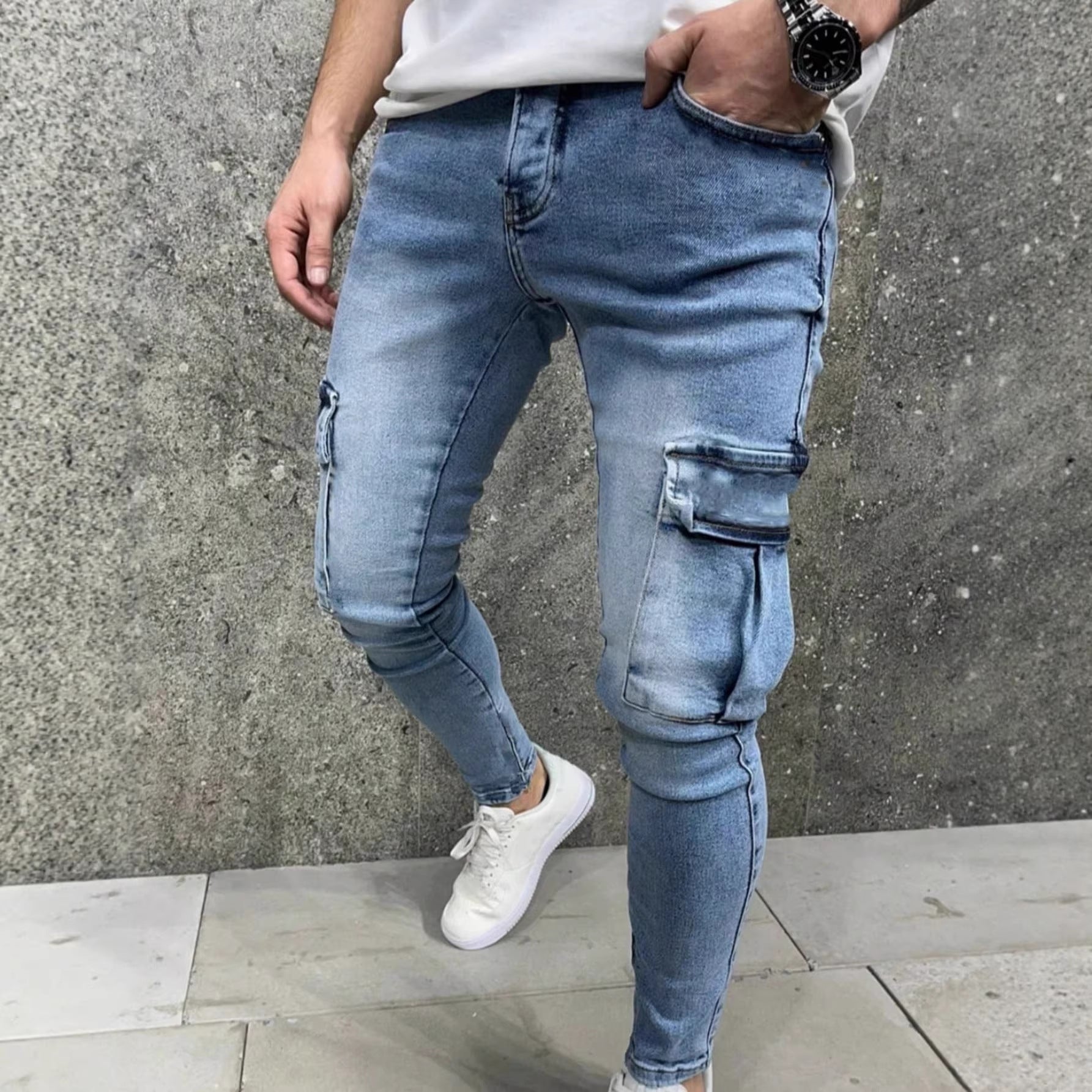 Leopard-Muster Jeans