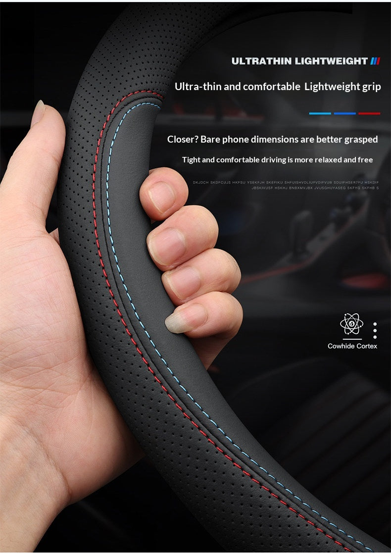 Universal Echtleder Lenkradbezug