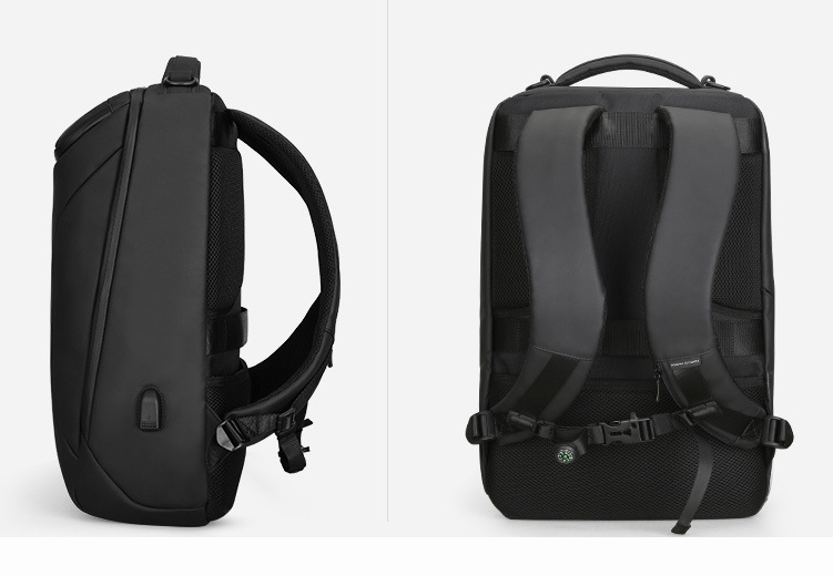 Rucksack mit USB-Ladeanschluss und Laptopfach – Bild 4 | LuxeStyle
