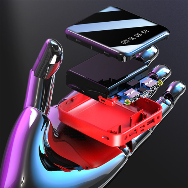 Mini Powerbank mit Spiegel und Digitalanzeige