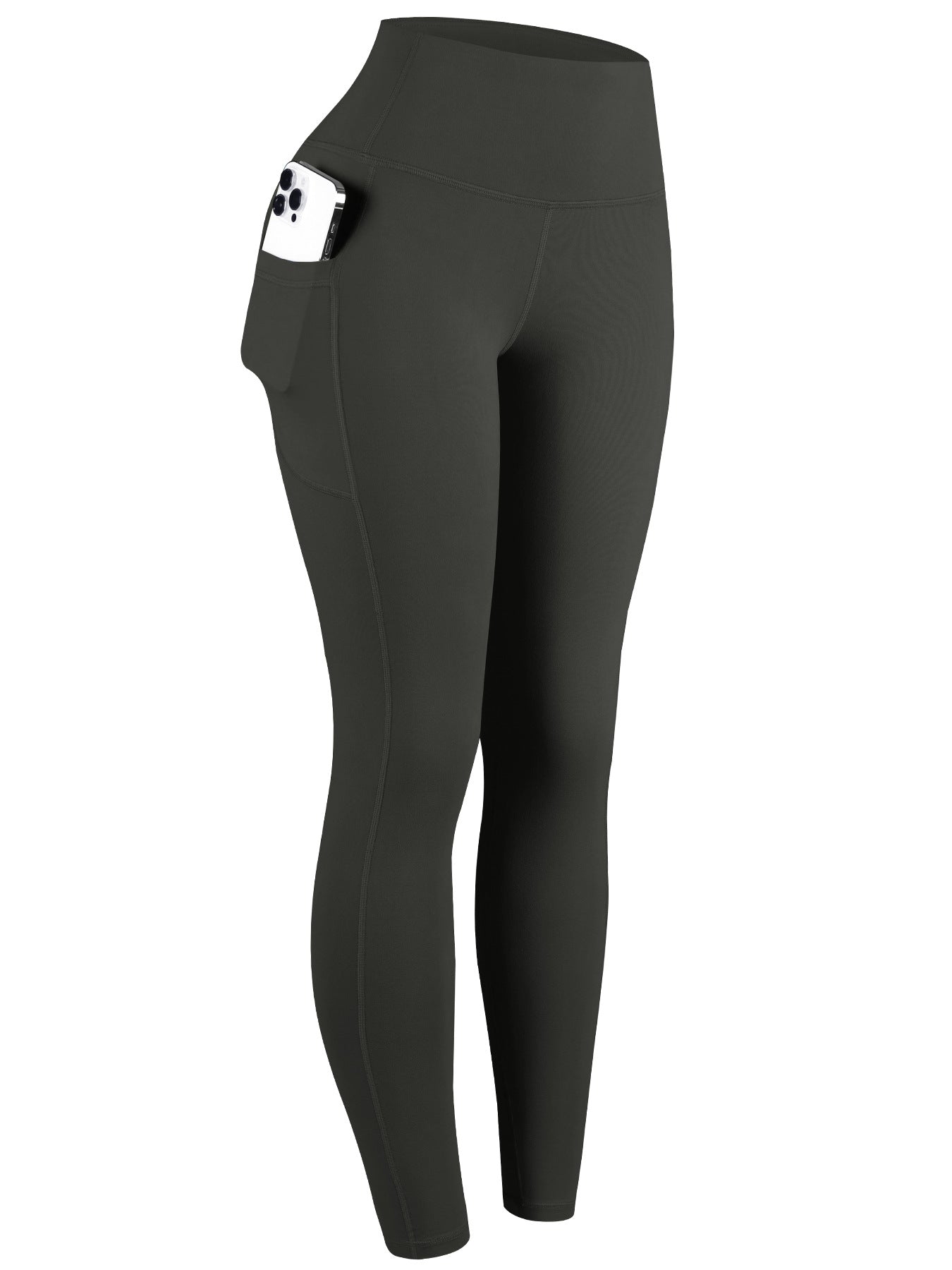 Lange Yoga- und Laufhose mit Seitenfächern