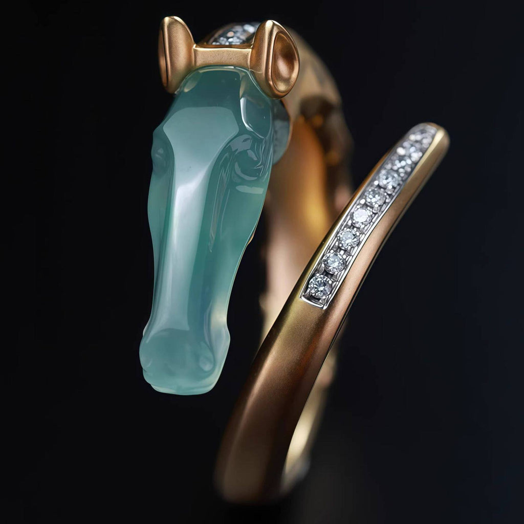Pferde-Jahr-Ring mit Imitationsjade – Bild 5 | LuxeStyle