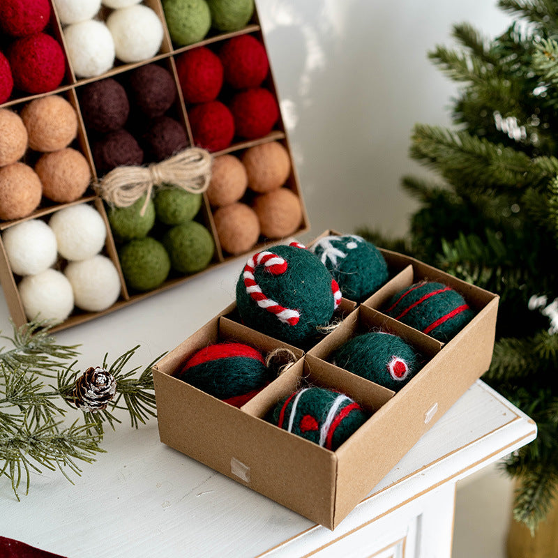 Weihnachtskugeln Filz & Schneeflocken · 36er-Set – Bild 2 | LuxeStyle