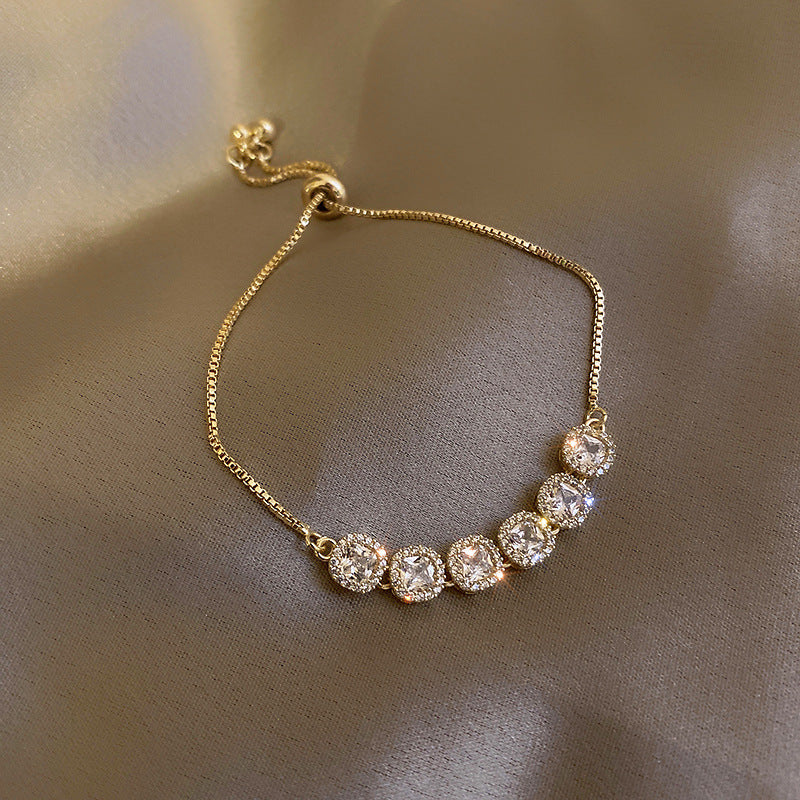 18K Goldgefüllte farbige ovale CZ-Anpassbare Armband