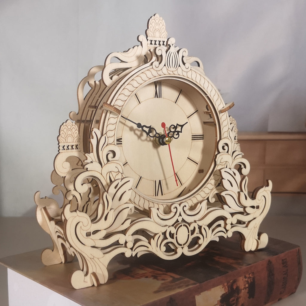 3D Holzpuzzle-Uhr Bausatz