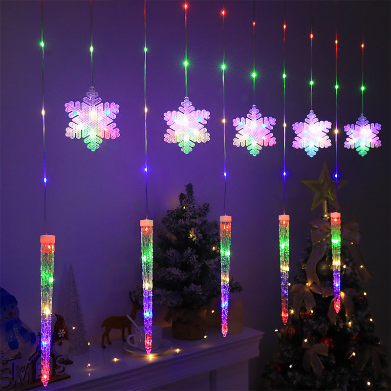 Weihnachtslichtkette mit Schneeflocken und Eiskristallen – Bild 6 | LuxeStyle
