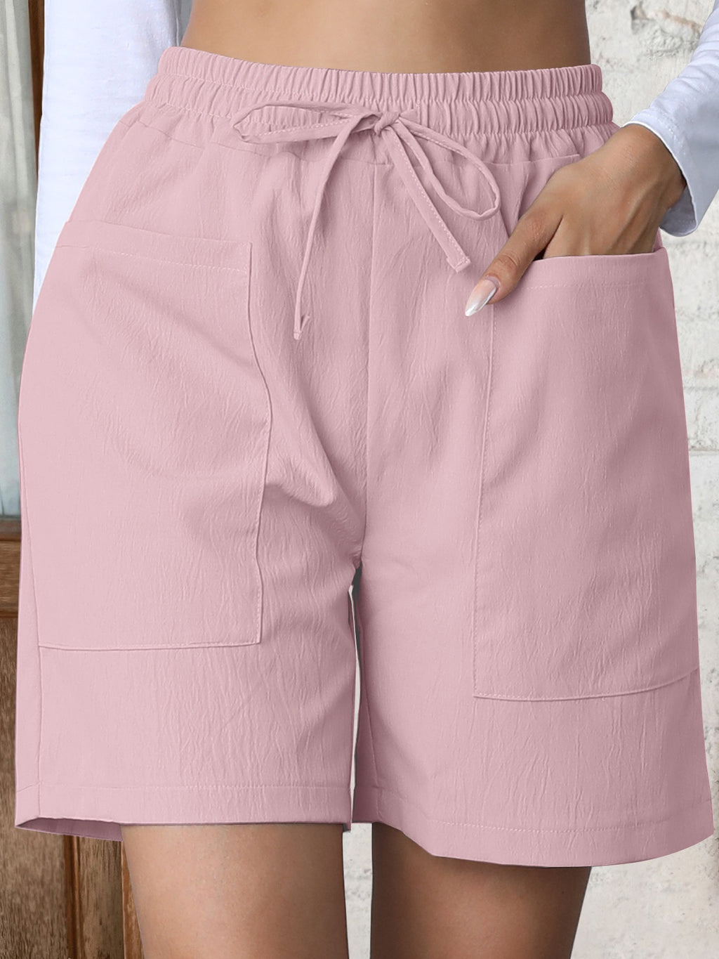 Leichte Leinen-Shorts mit Taschen