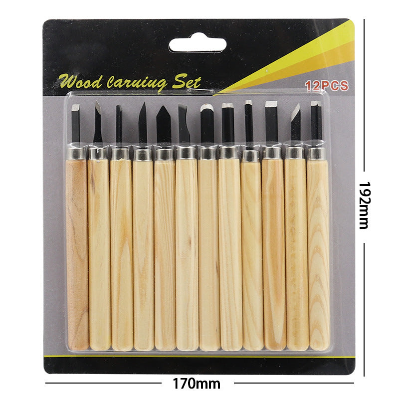 Holzschnitz-Set aus Manganstahl, 12-teilig – Bild 5 | LuxeStyle