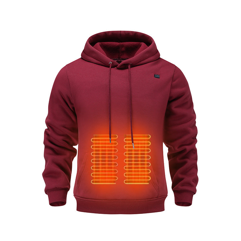 Herren Fleece-Hoodie mit integrierter Heizfunktion