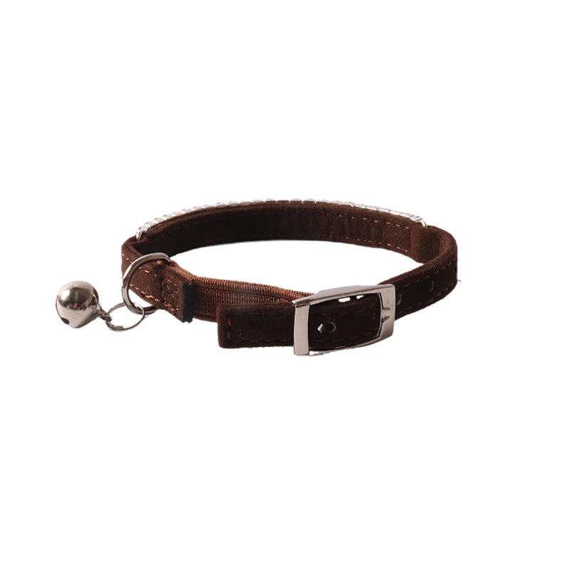 Halsband Samt mit Strass-Schnalle für Katzen – Bild 7 | LuxeStyle