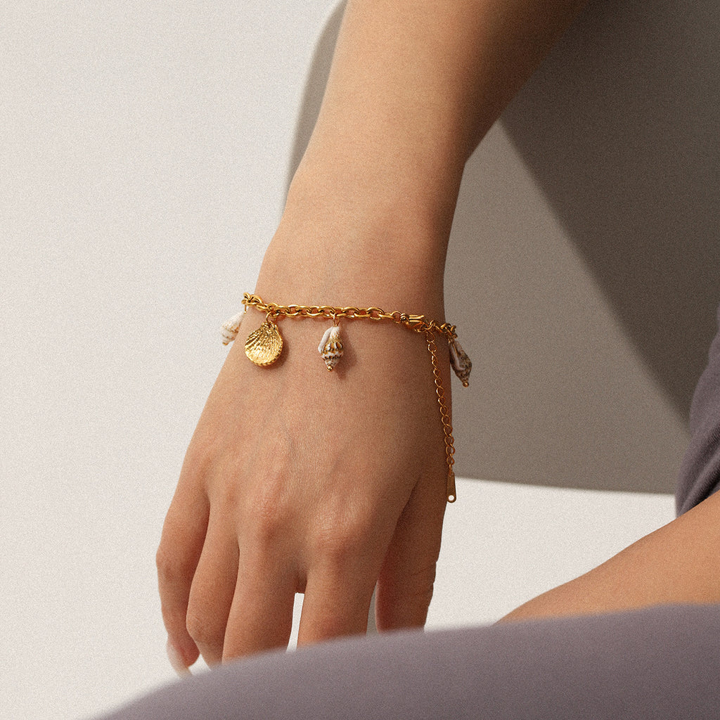 Ozean-Armband aus Edelstahl mit Muschel-Design – Bild 6 | LuxeStyle
