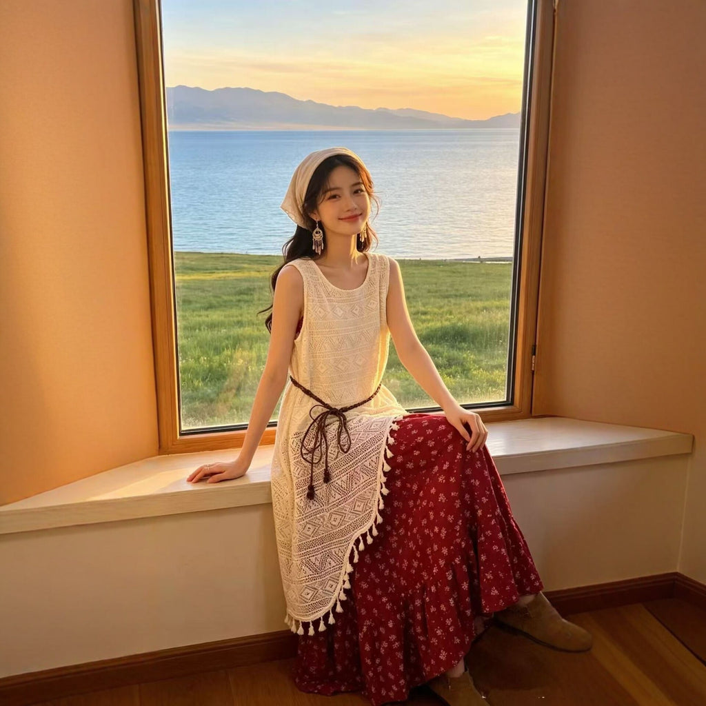 Ärmelloses Casual-Kleid im Ethno-Stil – Bild 7 | LuxeStyle