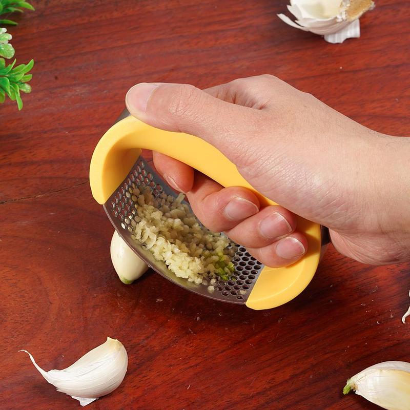 Knoblauchpresse aus Edelstahl, ergonomisch
