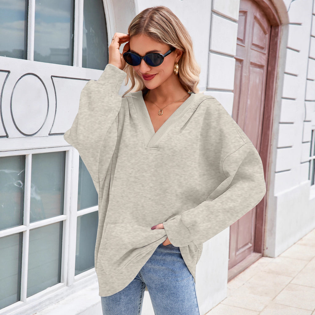 Kapuzenpullover mit langen Ärmeln und Taschen