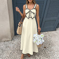 Farbblock Trägerkleid im Resort-Stil – Bild 7 | LuxeStyle
