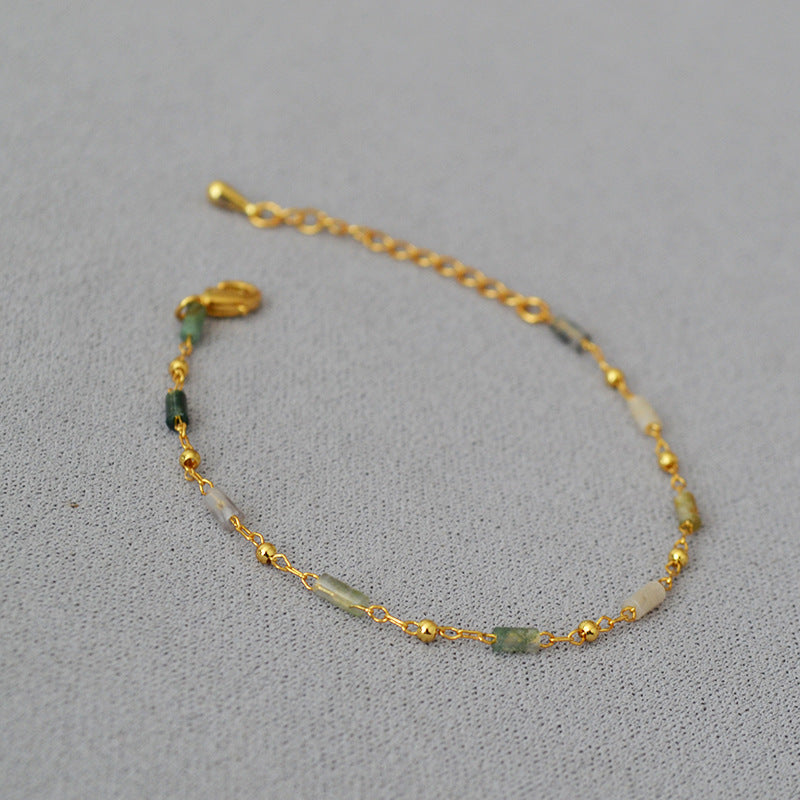 Vintage Armband mit echten Steinperlen