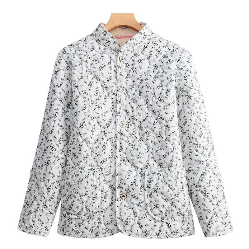 Gepolsterte Baumwolljacke mit Blumenmuster