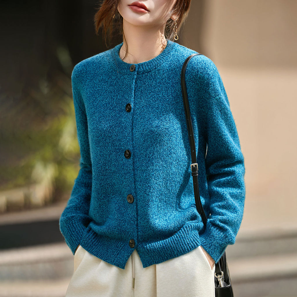 Strick-Cardigan mit Rundhalsausschnitt – Ansicht 6
