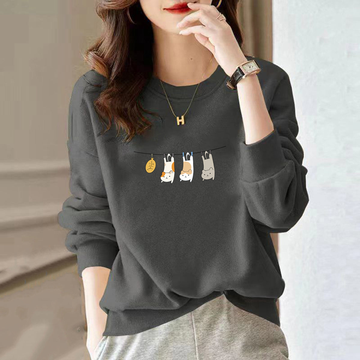 Designer Crewneck Sweatshirt für Damen