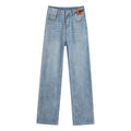 High Waist Tencel Jeans mit weitem Bein