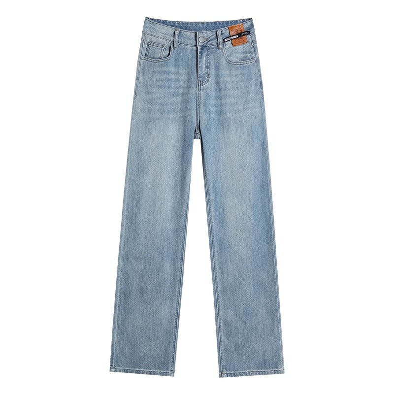 Tencel High Waist Hose mit weitem Bein