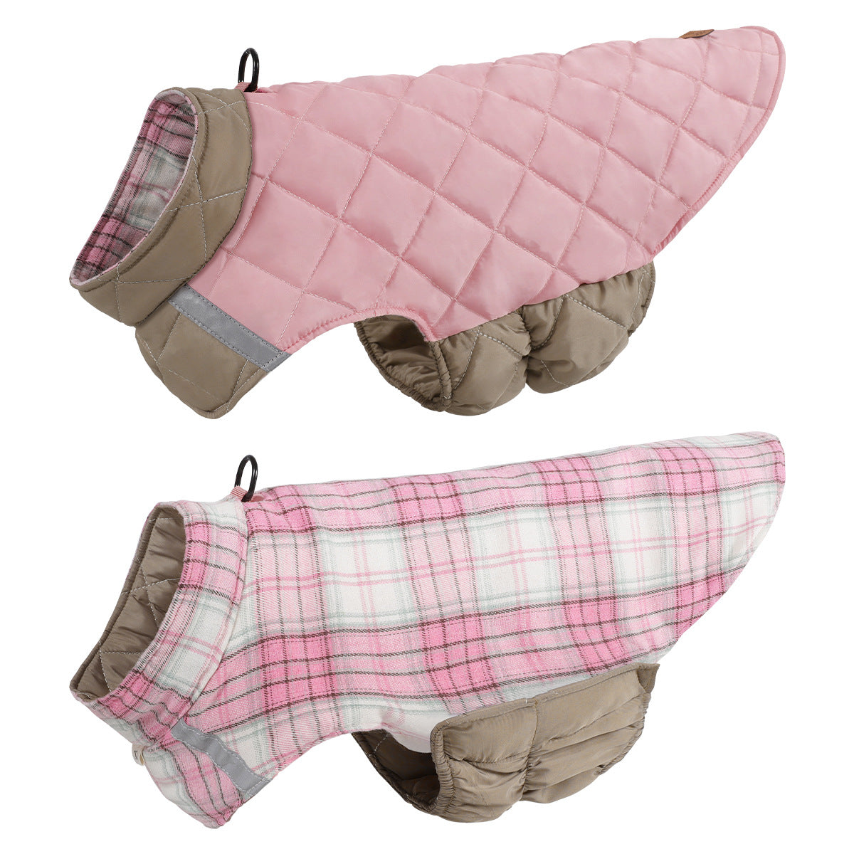 Reflektierende Plaid-Weste für Hunde