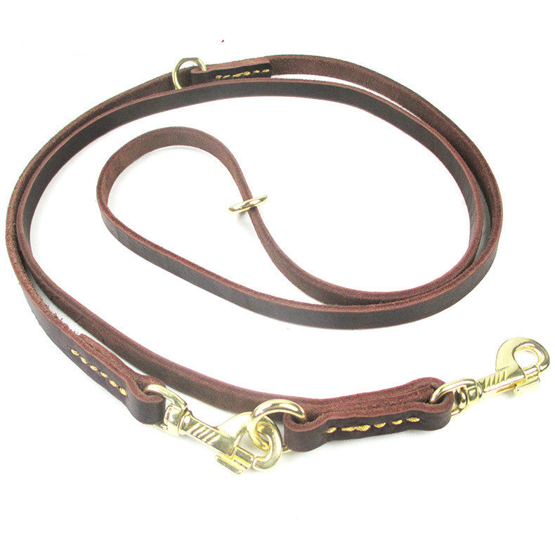 Hundeleine aus Rindsleder mit Doppelkarabiner – Bild 11 | LuxeStyle