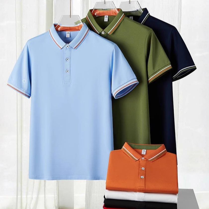 Polo-Shirt aus Baumwollmischung mit Kragen – Bild 2 | LuxeStyle