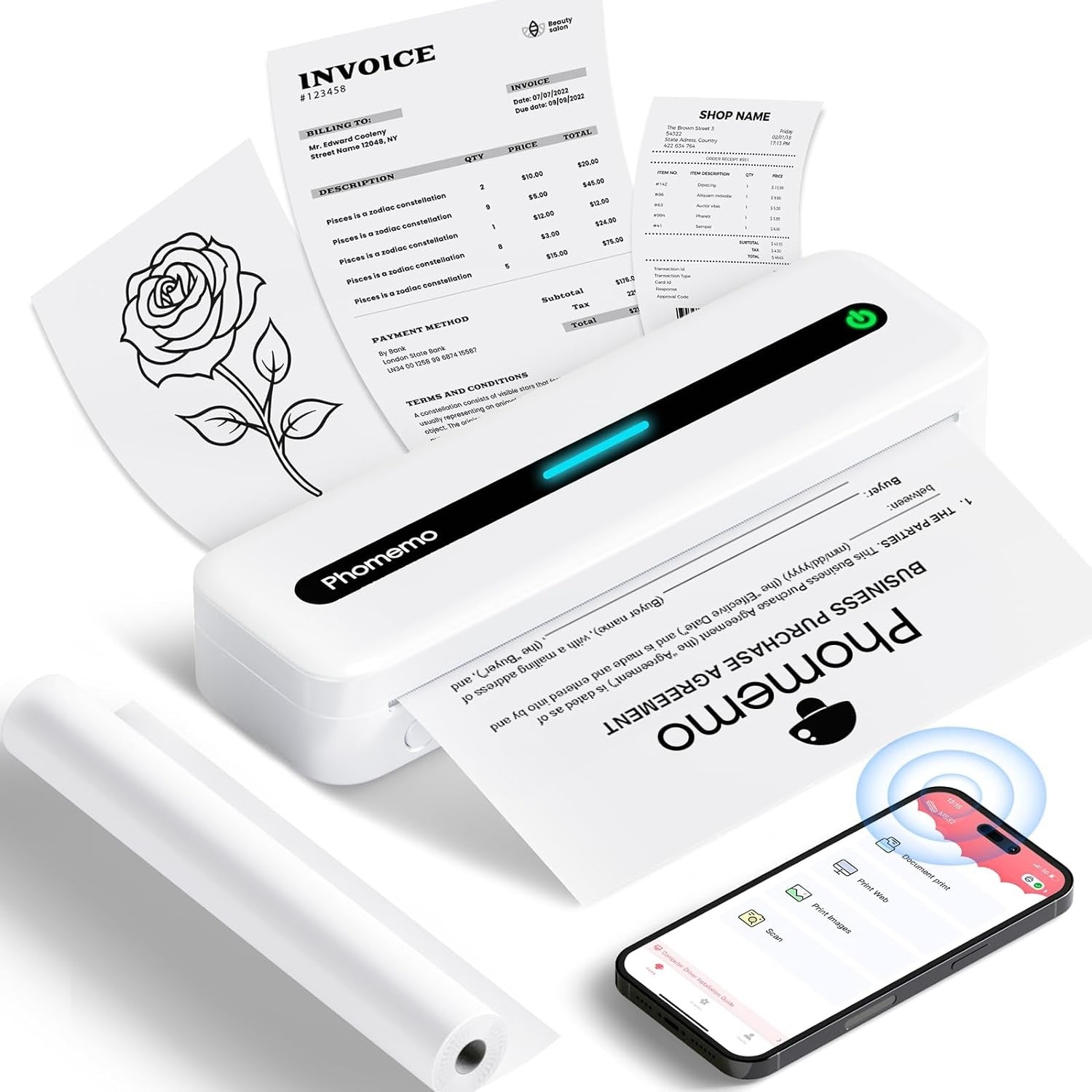 M835 Thermodrucker A4, tragbar, Bluetooth