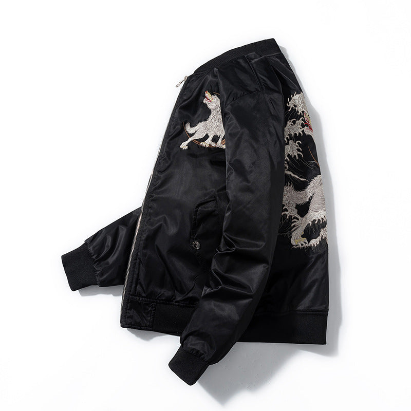 Herren Loose-Fit Bestickte Jacke