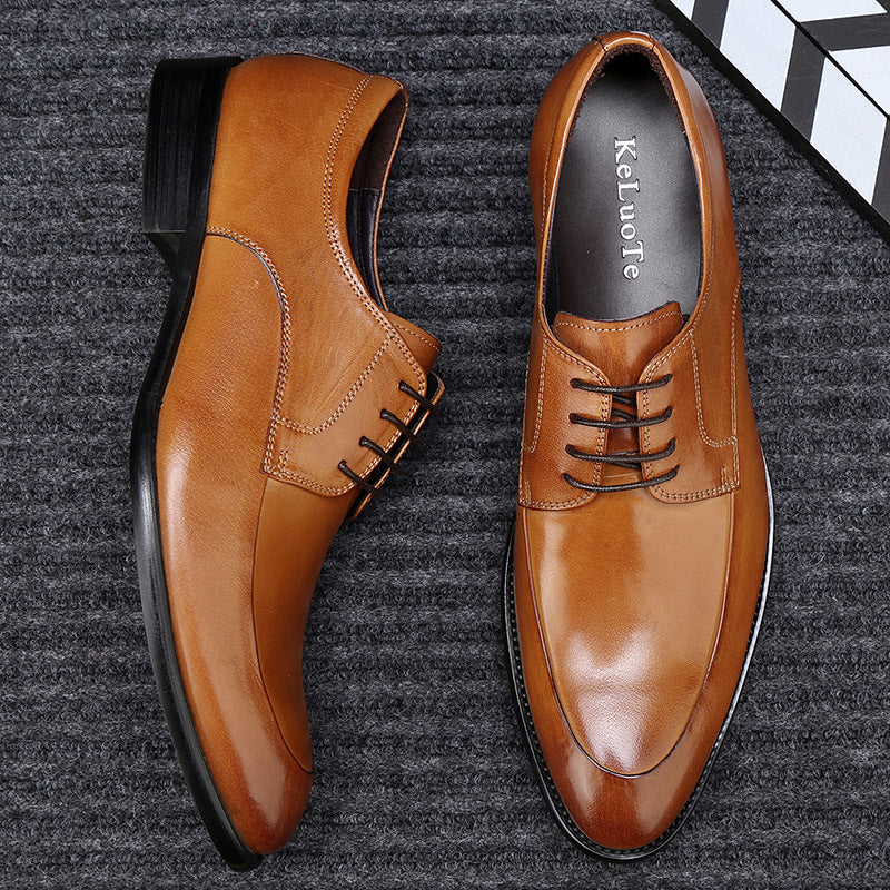 Business-Lederschuhe mit spitzer Zehenpartie
