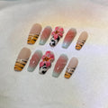 Zebra Lilie Handgeschnitztes Nageldesign
