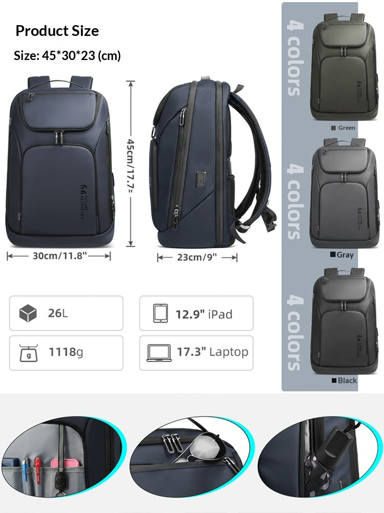 Grosses Casual-Rucksack für Kurztrips, 20-35 L | LuxeStyle