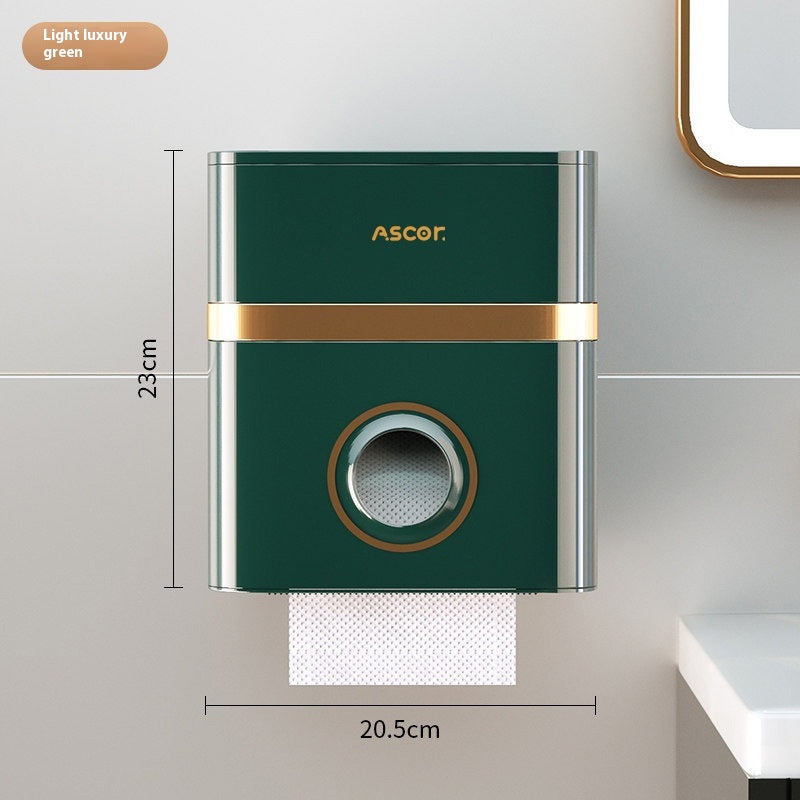 Wasserdichter Rollenpapierhalter mit Doppelfach – Bild 4 | LuxeStyle