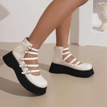 High-Top Schuhe mit Riemenschnalle